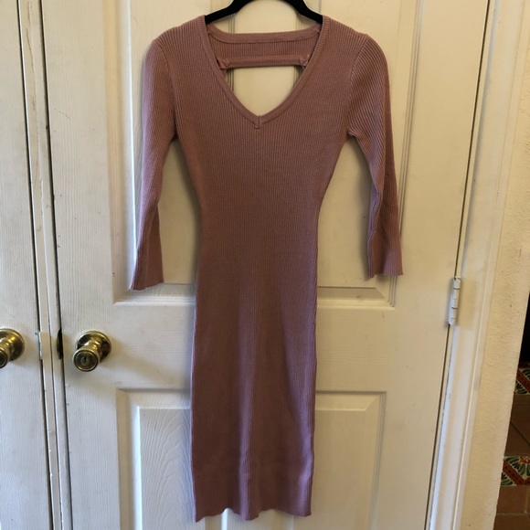 Tight Fitting Dusty Rose Pink Dress SZ. S - Picture 1 of 4